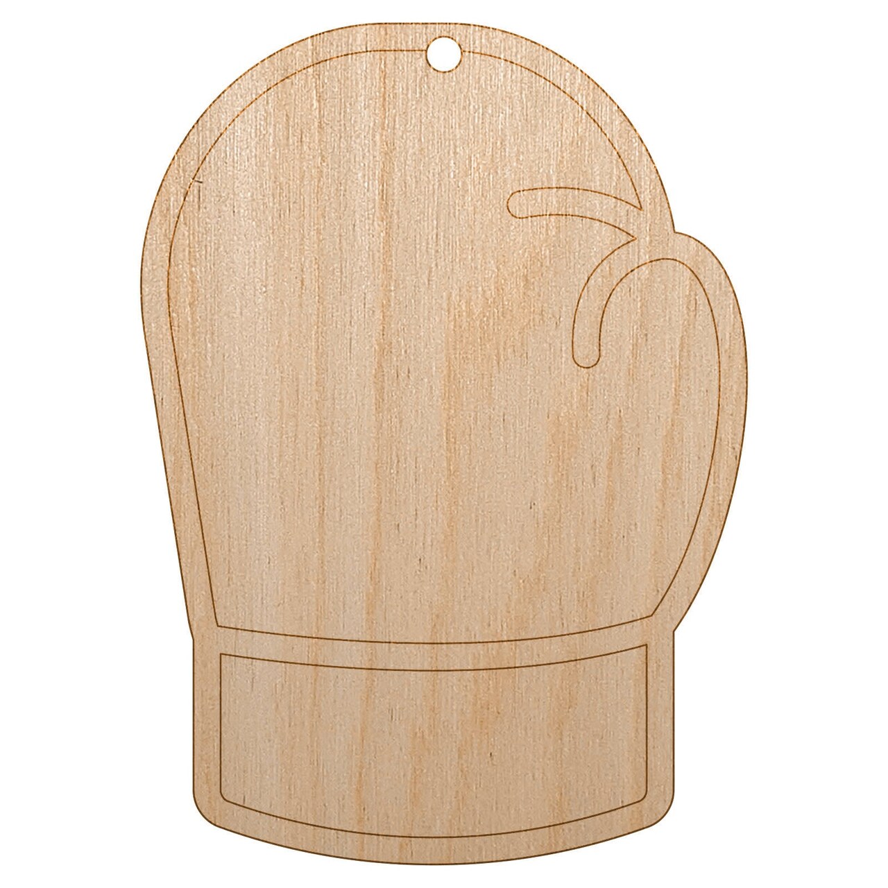 Boxing Glove Outline Unfinished Craft Wood Holiday Christmas Tree DIY Pre-Drilled Ornament